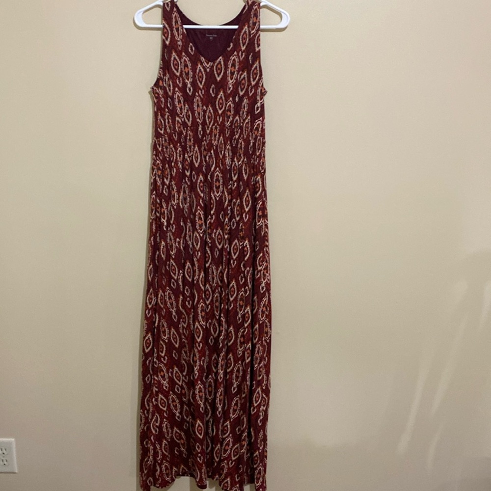 Garnet Hill Ikat Print Maci dress Size Small
